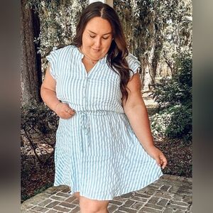 Heyson Sail Curvy Striped Dress - 3X